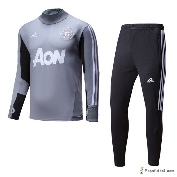 Chandal Manchester United 2017/18 Gris Claro Negro